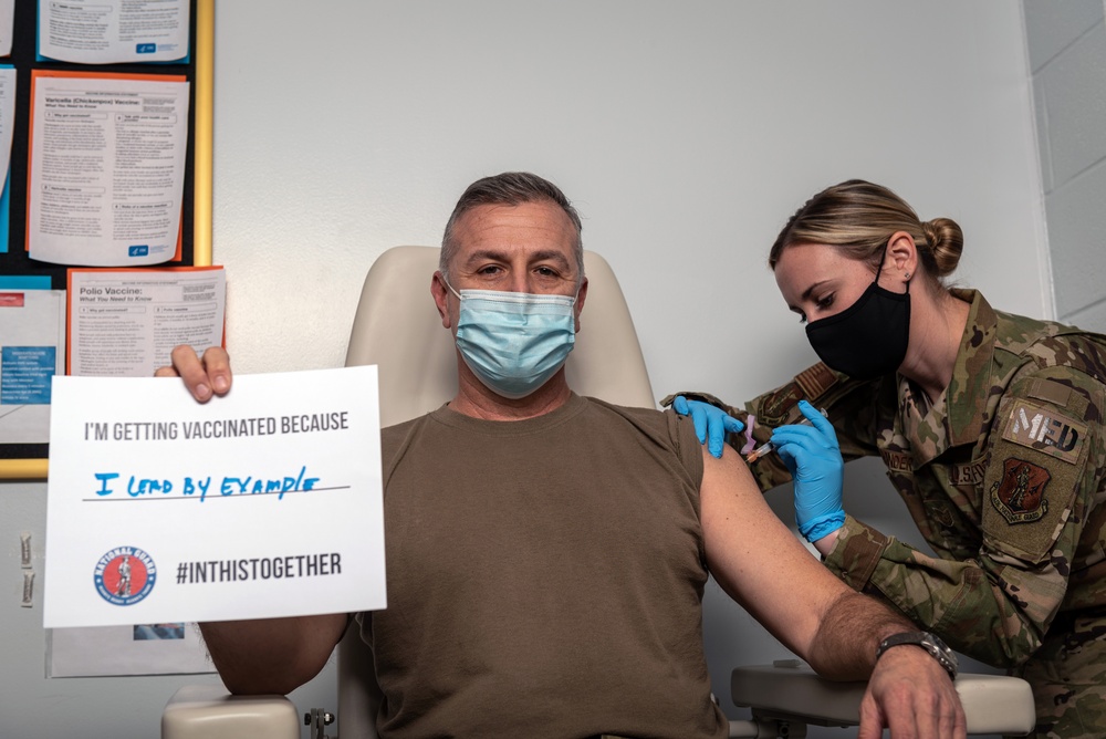 First doses of COVID-19 vaccine administered at 182nd Airlift Wing Jan. 21, 2020