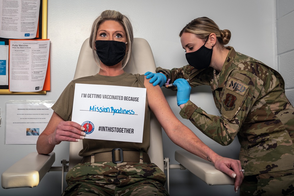 First doses of COVID-19 vaccine administered at 182nd Airlift Wing Jan. 21, 2020