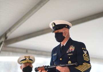 USCGC Charles Moulthrope (WPC 1141) long glass presented
