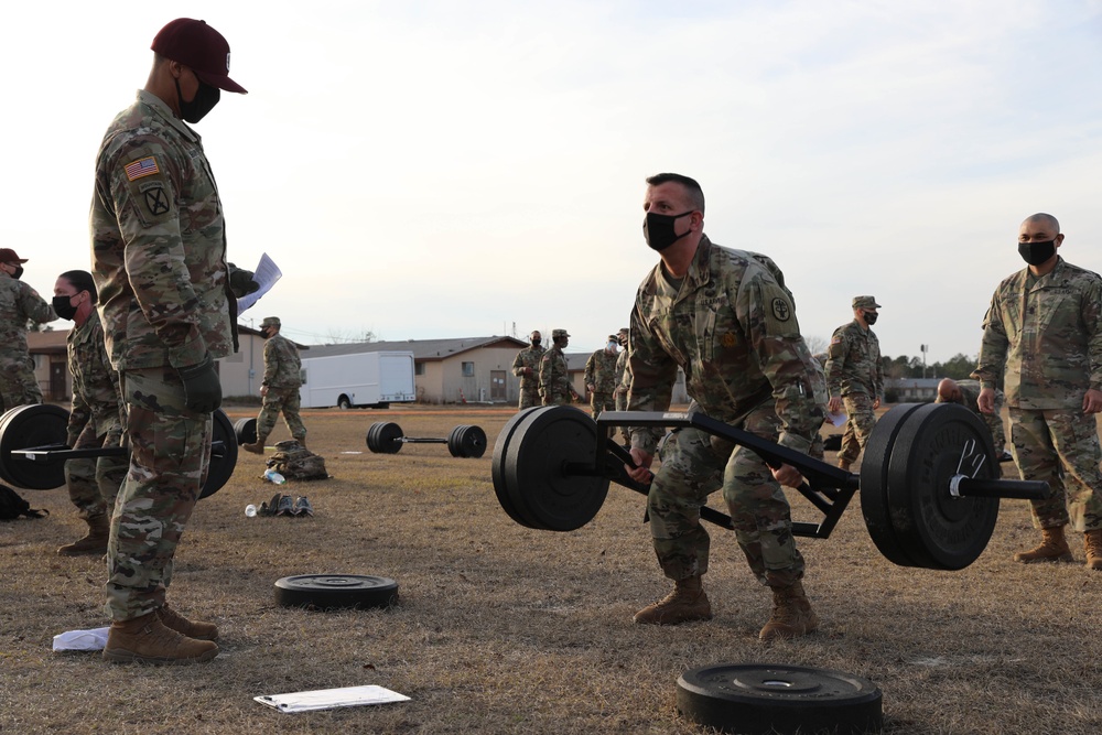 Army Best Medic Competition 2021 ACFT Lane Validation