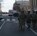 U.S. Soldiers from 851st Vertical Engineer Company walk a route in Washington D.C.