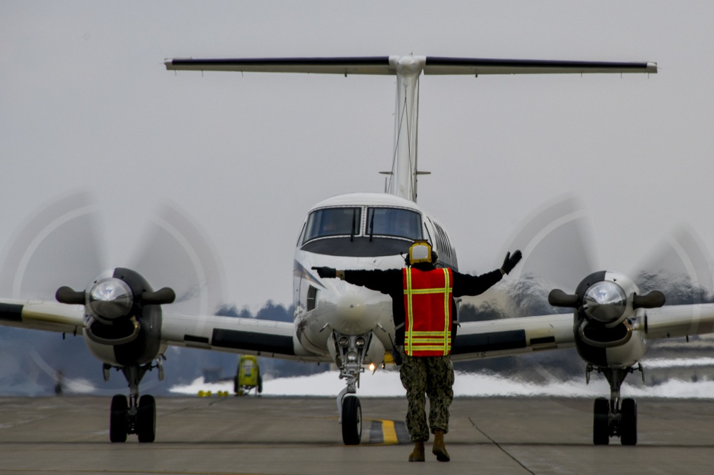 NAF Atsugi C-12 Huron Conducts Transportation Mission