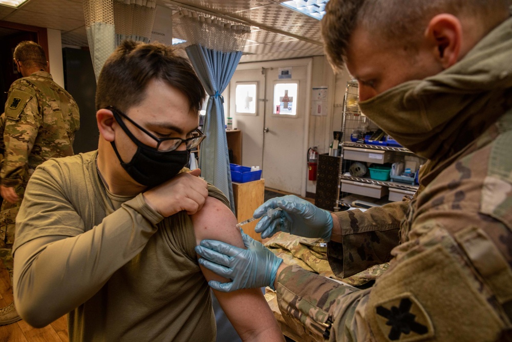 CJTF-OIR Soldiers receive COVID-19 Vaccines