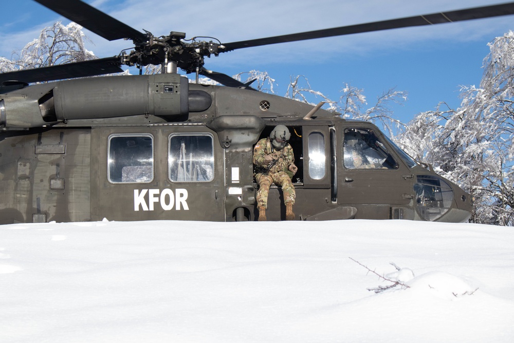 KFOR conducts HLS clearing in snow