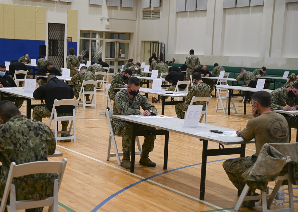 Sailors take chief exam