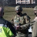 Command team of 682nd Engineer Battalion, MN National Guard, speak with local D.C. Law Enforcement Officer.