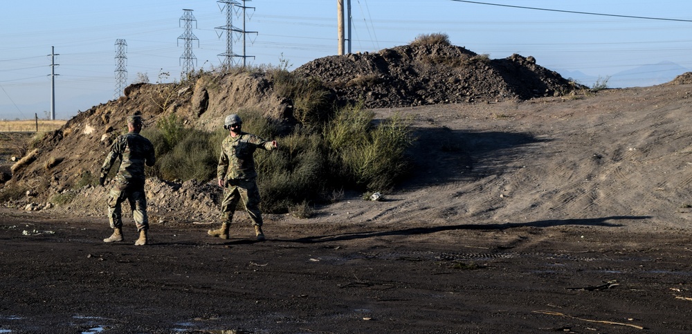 Transportation Soldiers haul away green debris