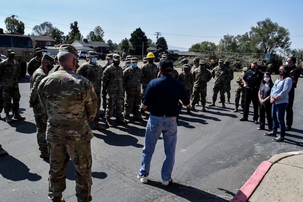 Utah Governor Herbert addresses Soldiers during Operation Wind Debris