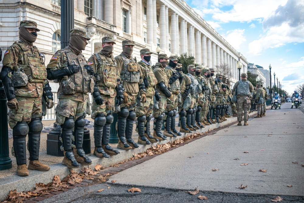 229th BEB Soldiers on guard at 59th Presidential Inauguration