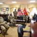 Christopher C. Miller, the acting secretary of defense, poses for a photo with top military officials at the District of Columbia Armory in Washington, D.C., Jan. 16, 2021