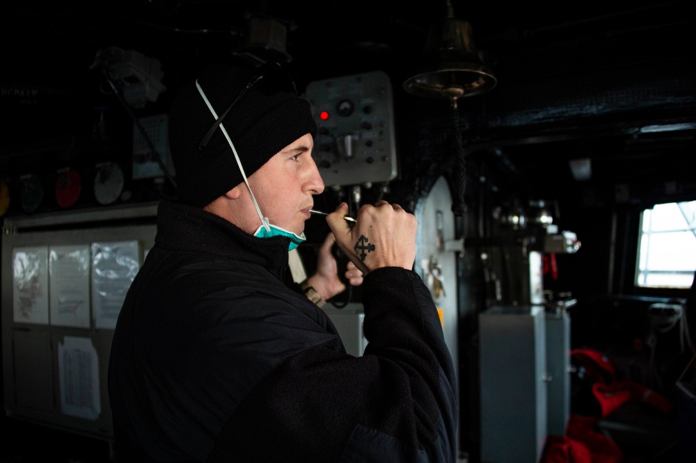 Mitscher Conducts Routine Operations at Sea