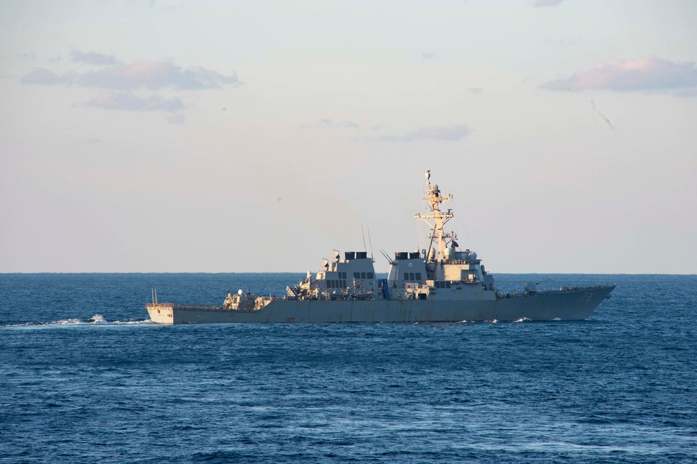 Mitscher Conducts Exercises With USS Monterey and USS Mahan