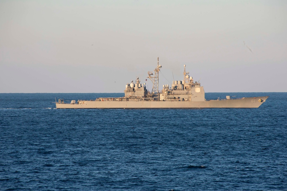 Mitscher Conducts Exercises With USS Monterey and USS Mahan