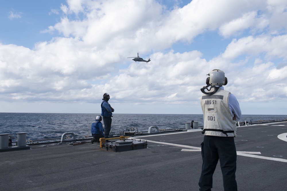 Mitscher Conducts Helo Ops