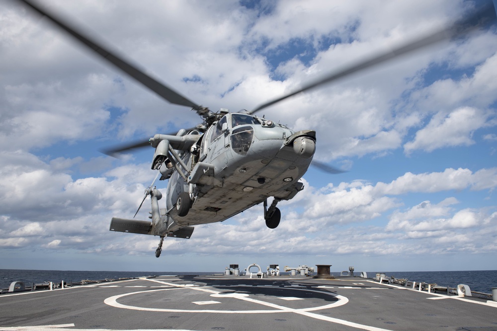 Mitscher Conducts Helo Ops