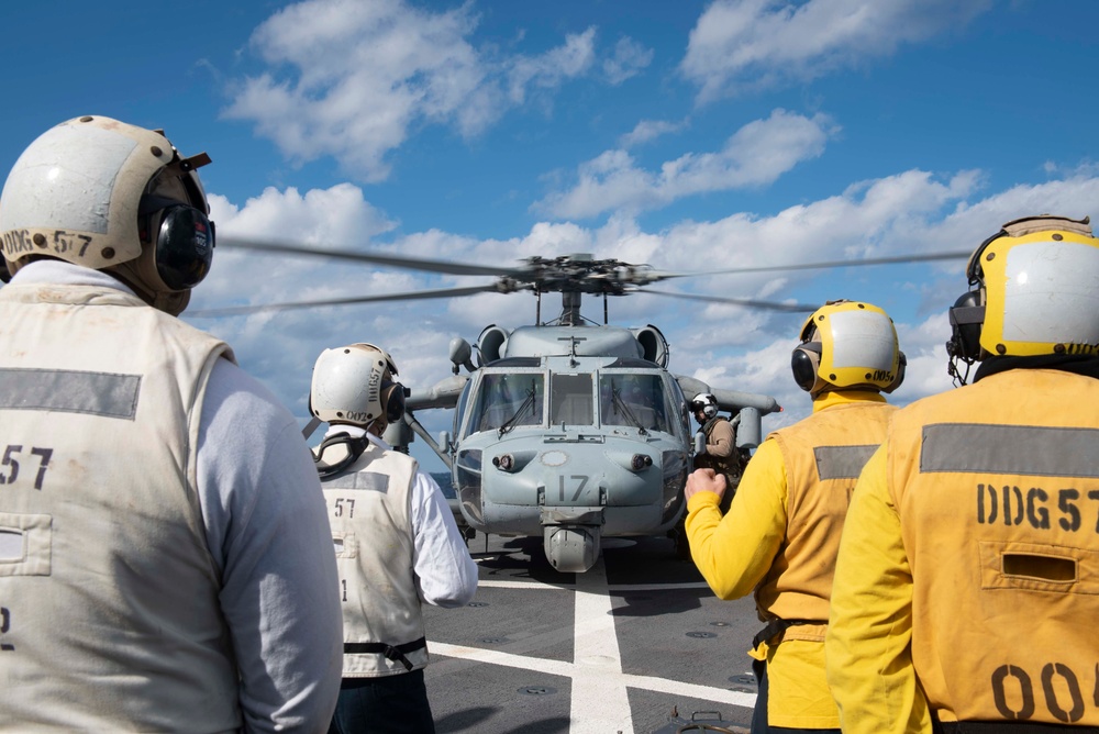 Mitscher Conducts Helo Ops