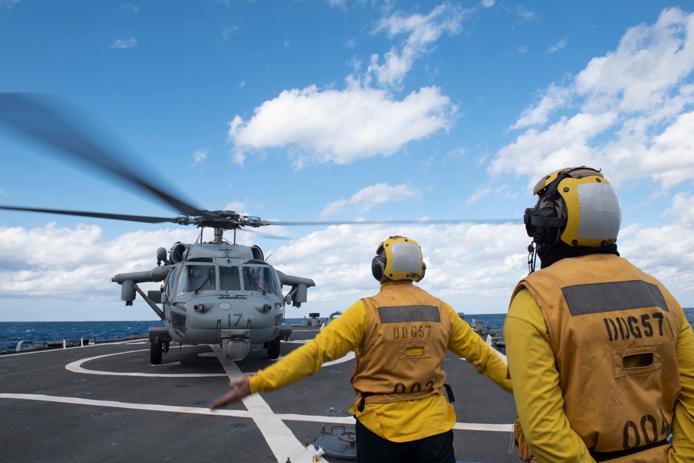 Mitscher Conducts Helo Ops