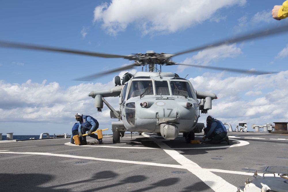 Mitscher Conducts Helo Ops