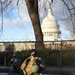 U.S. Air Force Tech. Sgt. Jeremy Rasmussen with the 115th Fighter Wing, Wisconsin National Guard, stands guard in Washington, D.C., Jan. 20, 2021