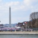 U.S. Soldiers and Airmen with the National Guard provide security around the U.S. Capitol prior to the inauguration ceremony in Washington, D.C., Jan. 20, 2021