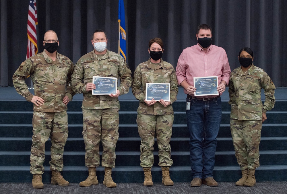Command team hosts All-Call for Mighty Eighth/J-GSOC Airmen