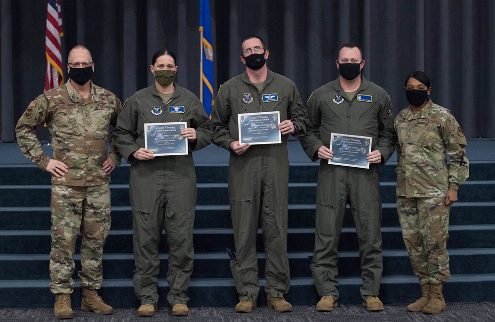 Command team hosts All-Call for Mighty Eighth/J-GSOC Airmen
