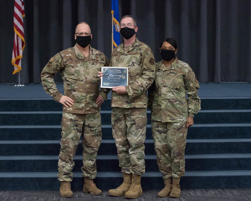 Command team hosts All-Call for Mighty Eighth/J-GSOC Airmen