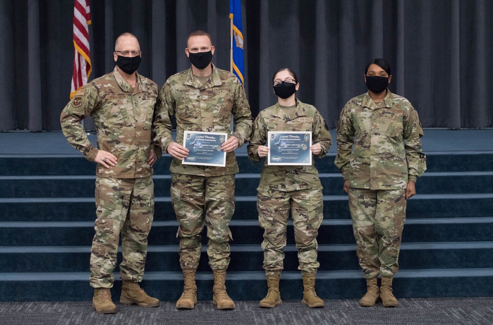 Command team hosts All-Call for Mighty Eighth/J-GSOC Airmen