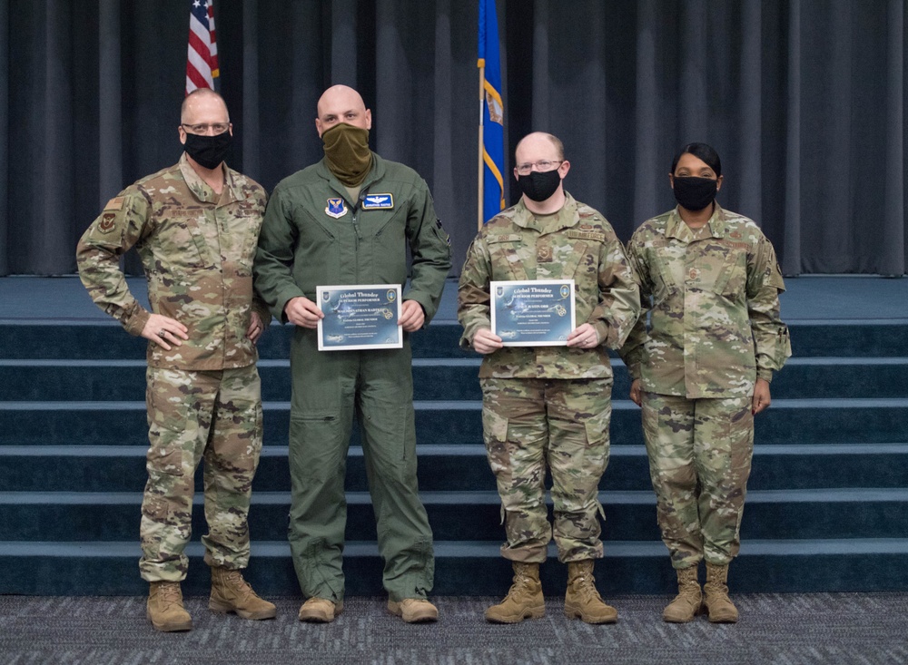 Command team hosts All-Call for Mighty Eighth/J-GSOC Airmen