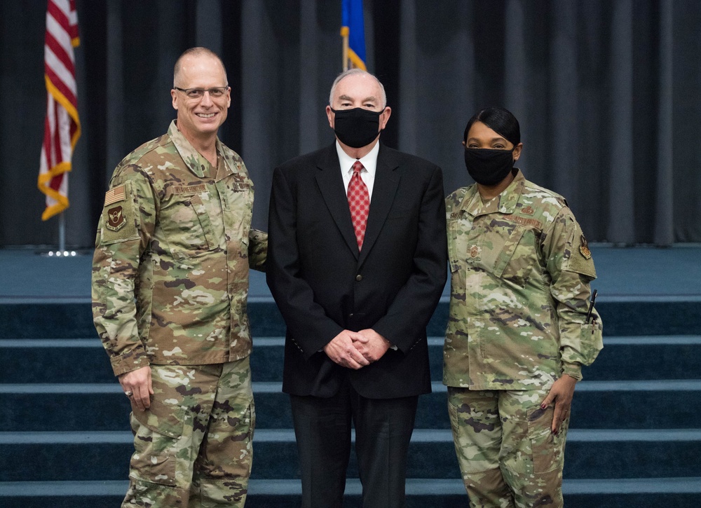 Command team hosts All-Call for Mighty Eighth/J-GSOC Airmen