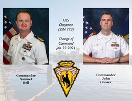 USS Cheyenne Conducts Change of Command