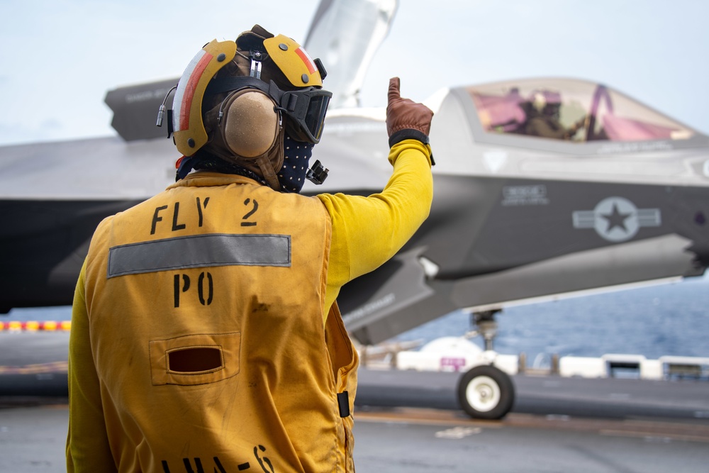 USS America (LHA 6) Conducts Flight Operations