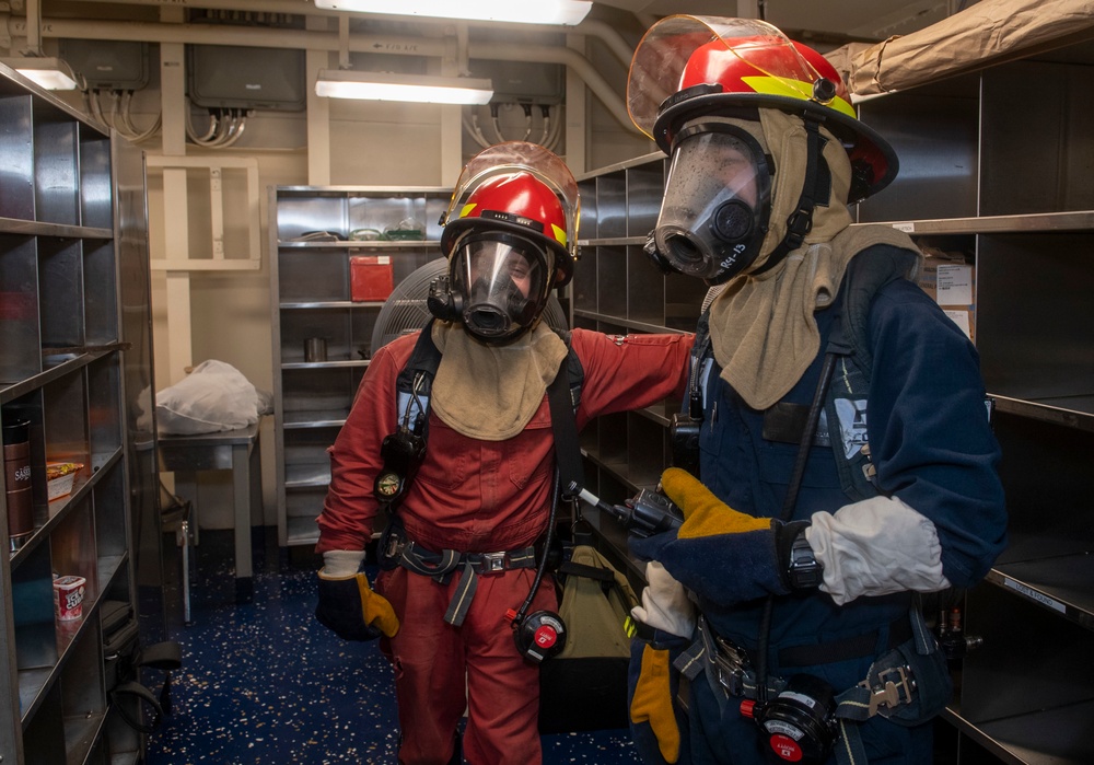 Sailors Conduct Firefighting Training