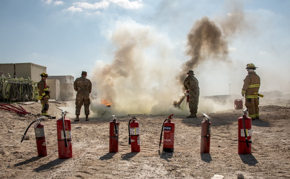 379th Fire and Emergency Services offers fire extinguisher training