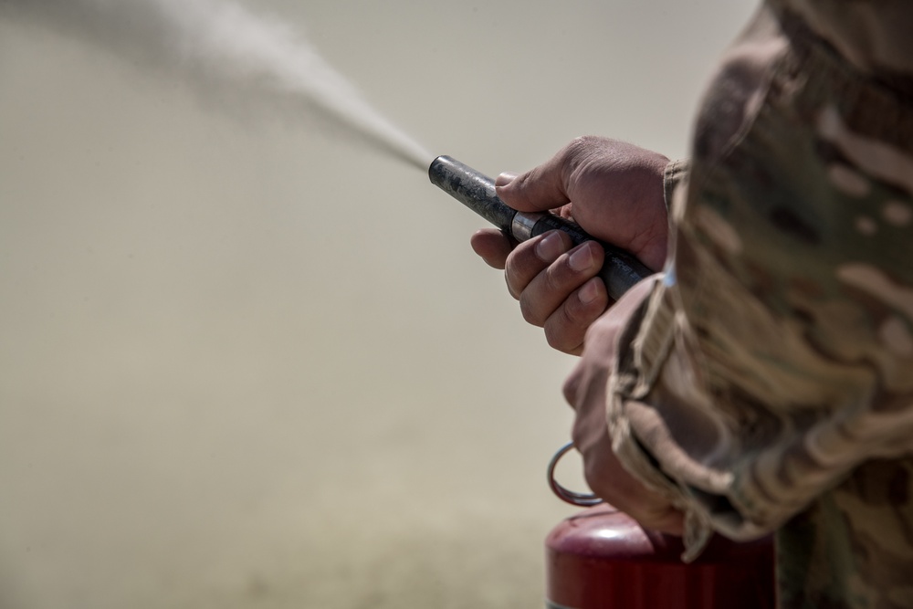 379th Fire and Emergency Services offers fire extinguisher training