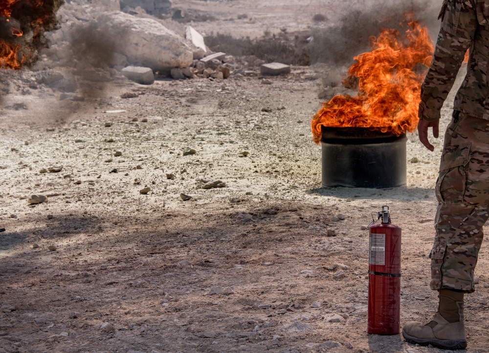 379th Fire and Emergency Services offers fire extinguisher training