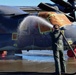 CV-22 gets cleaned for inspection