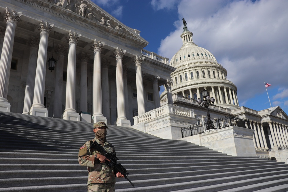 Infantry Companies Stand Guard at U.S. Capitol Building