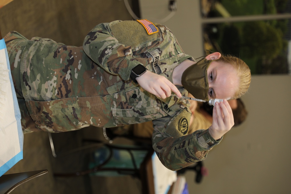 MDNG Medical Detachment Administers COVID-19 Vaccine Inside Senate Building