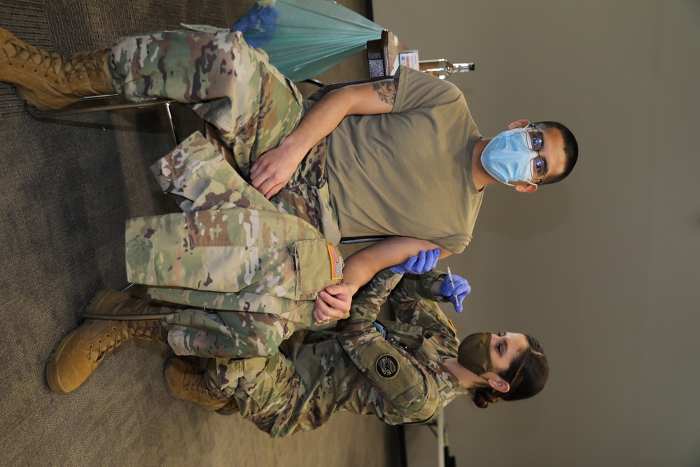 MDNG Medical Detachment Administers COVID-19 Vaccine Inside Senate Building