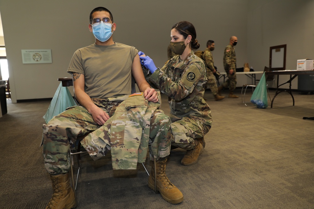 MDNG Medical Detachment Administers COVID-19 Vaccine Inside Senate Building