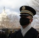 Members of the United States Joint Forces Color Guard stand in formation before the start of the 59th Presidential Inauguration parade.