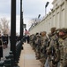 United States Joint Forces Color Guard Flag Detail arrives signaling the start of the 59th Presidential Inauguration Parade.