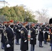 Members of the United States Joint Forces Color Guard stand at attention.