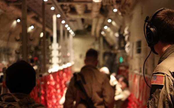 Cal Guard Soldiers depart JFTB Los Alamitos to provide civil support for inauguration.