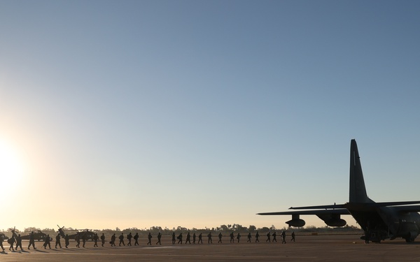 Cal Guard Soldiers depart JFTB Los Alamitos to provide civil support for Inauguration Day