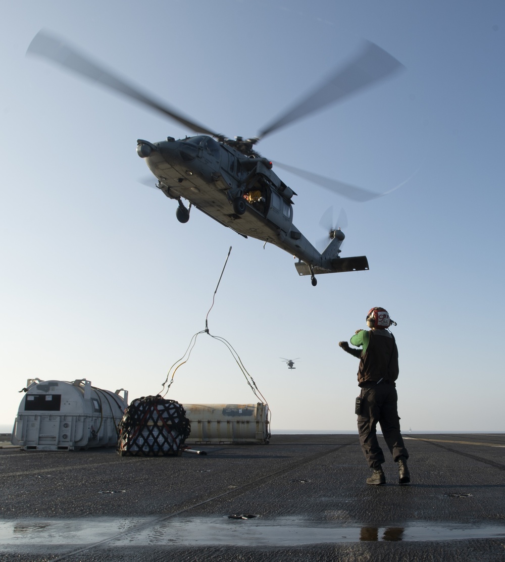 USS Nimitz Conducts Replenishment at Sea