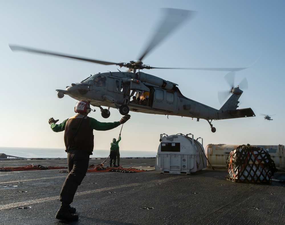 USS Nimitz Conducts Replenishment at Sea