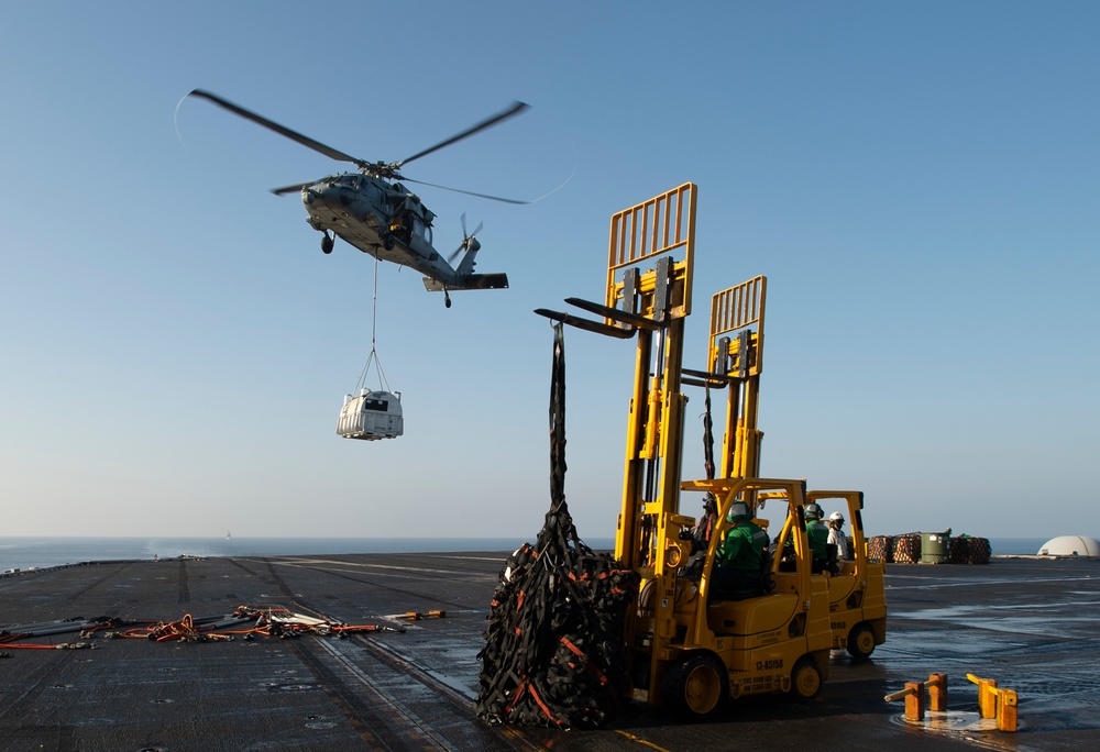 USS Nimitz Conducts Replenishment at Sea