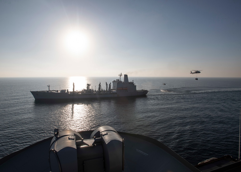 USS Nimitz Conducts A VertRep